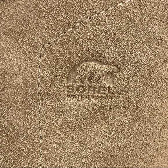 •Sorel Womens 8 Tan Sand Beige Maribel Suede Boots Thinsulate Waterproof - Picture 9 of 13